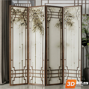 Folding screen Skp Files 